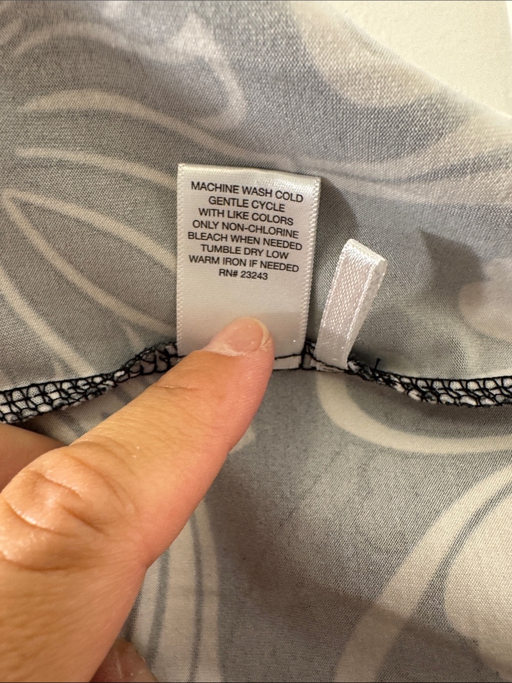 New York & Company Black and White Printed 3/4 Sleeve Midi Dress - Picture 8 of 8